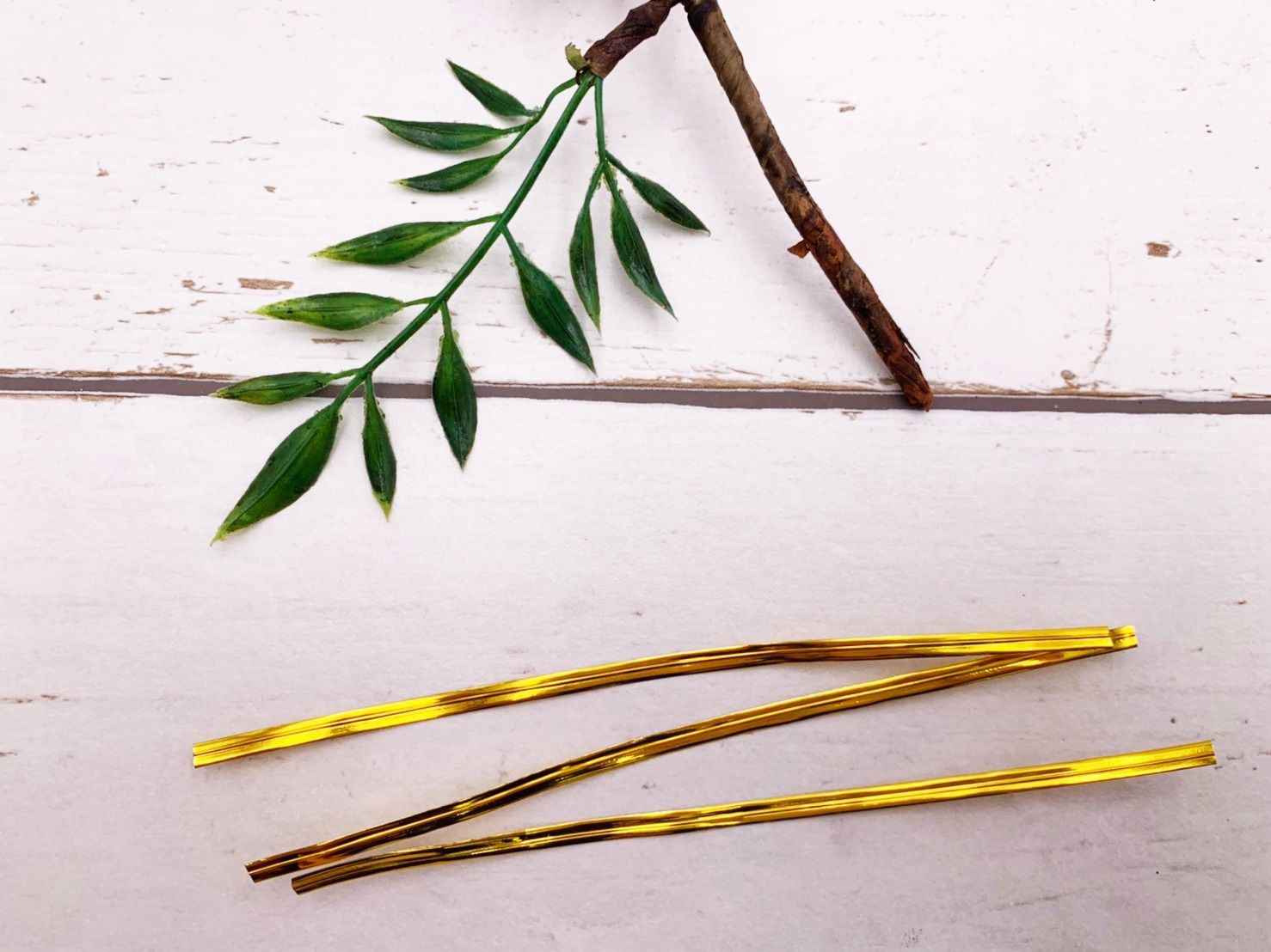 Gold Metallic Twist Ties Elevate Your Crafts with Luxurious Satin Ribbons